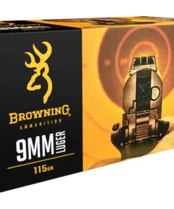 Browning FMJ 9mm Luger Ammo 115 Grain Full Metal Jacket [100 ROUNDS]