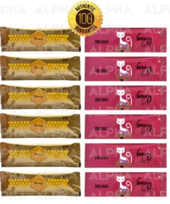 Dual VIP Him Her Combo: Pink Honey Sachets & Royal Halal Honey(Pack of 6 Each, 20g Each)
