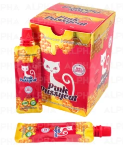 Pink Halal Pussycat Natural Honey Display, Pack of 12 Her Pouches | Display Type